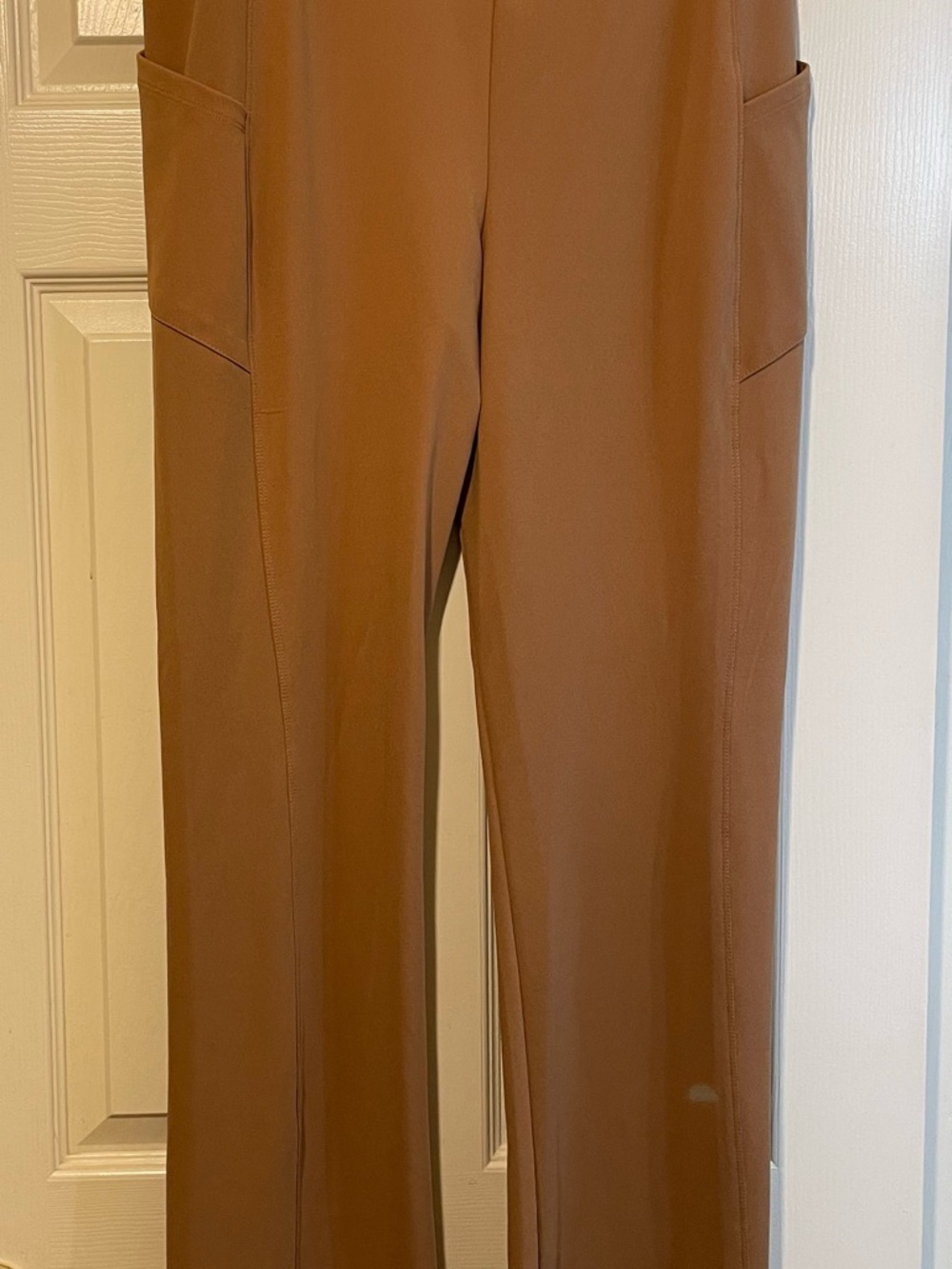 Starting Point tummy control, Women’s Boot Cut Ponte Pants in Rust Brown
